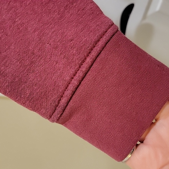 Carhartt Full Zip Maroon Embroidered Hoodie Size M 8-10 - Picture 7 of 8